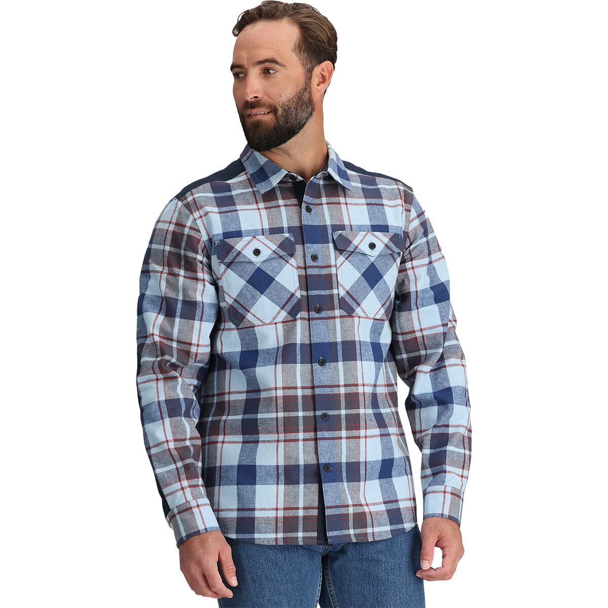 Outdoor Research Men's Wallingford Flannel Shirt Jacket in Olympic Plaid - Size: Small