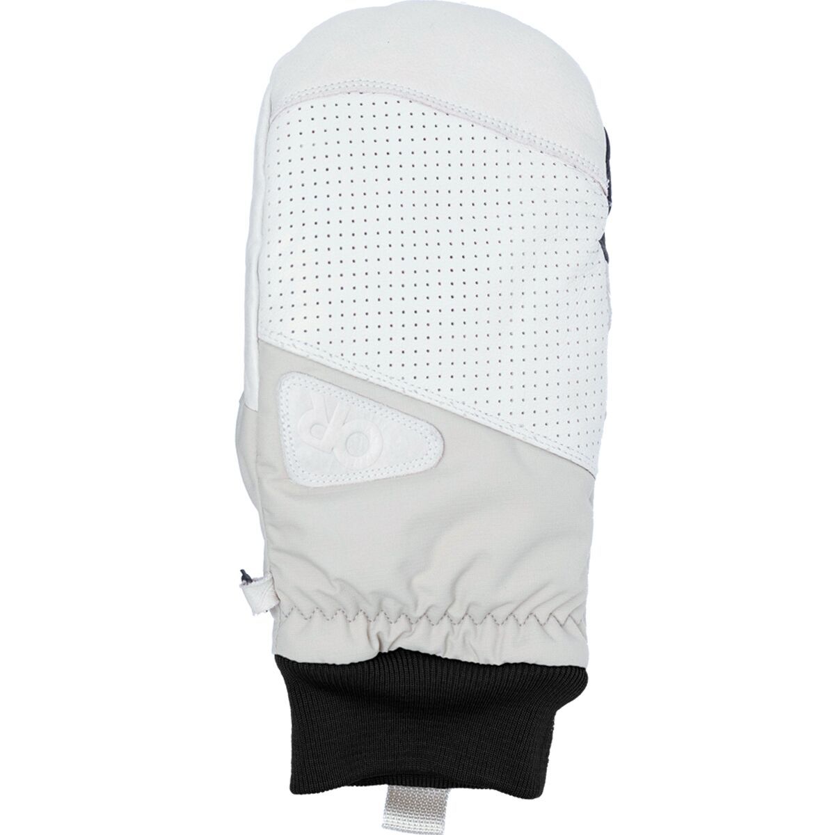 Outdoor Research Snowcrew Leather Mitten in Oyster / Pro Khaki - Size: XL