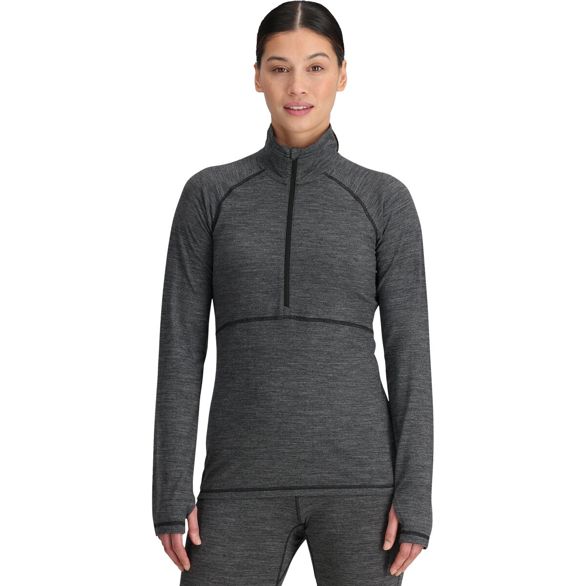 Outdoor Research Outdoor Research Women's Alpine Onset 1/2-Zip Top in Black Heather - Size: Large - $65.37 at Steep and Cheap