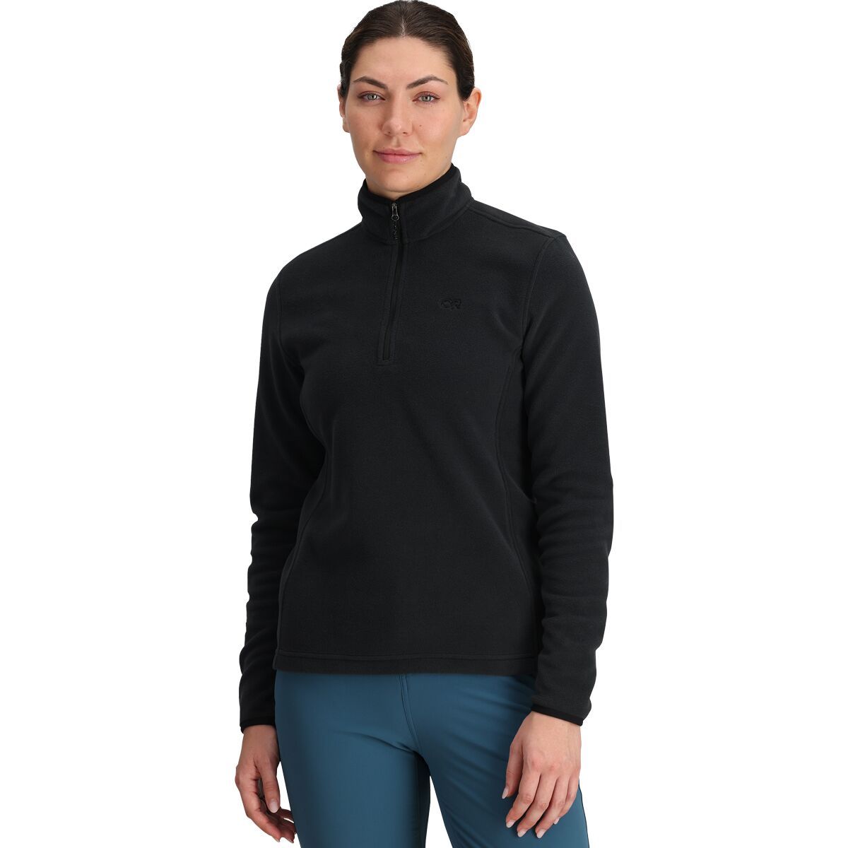 Outdoor Research Women's Polartec 100 1/4-Zip Pullover in Harbor - Size: Medium