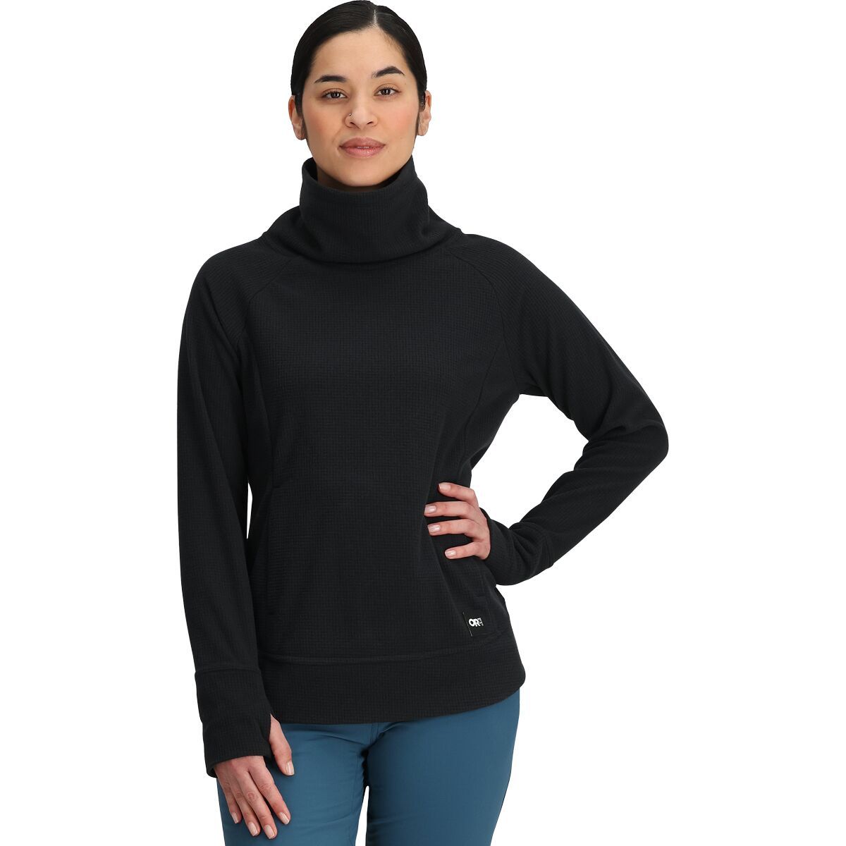 Outdoor Research Women's Trail Mix Cowl Pullover Fleece in Black - Size: Small