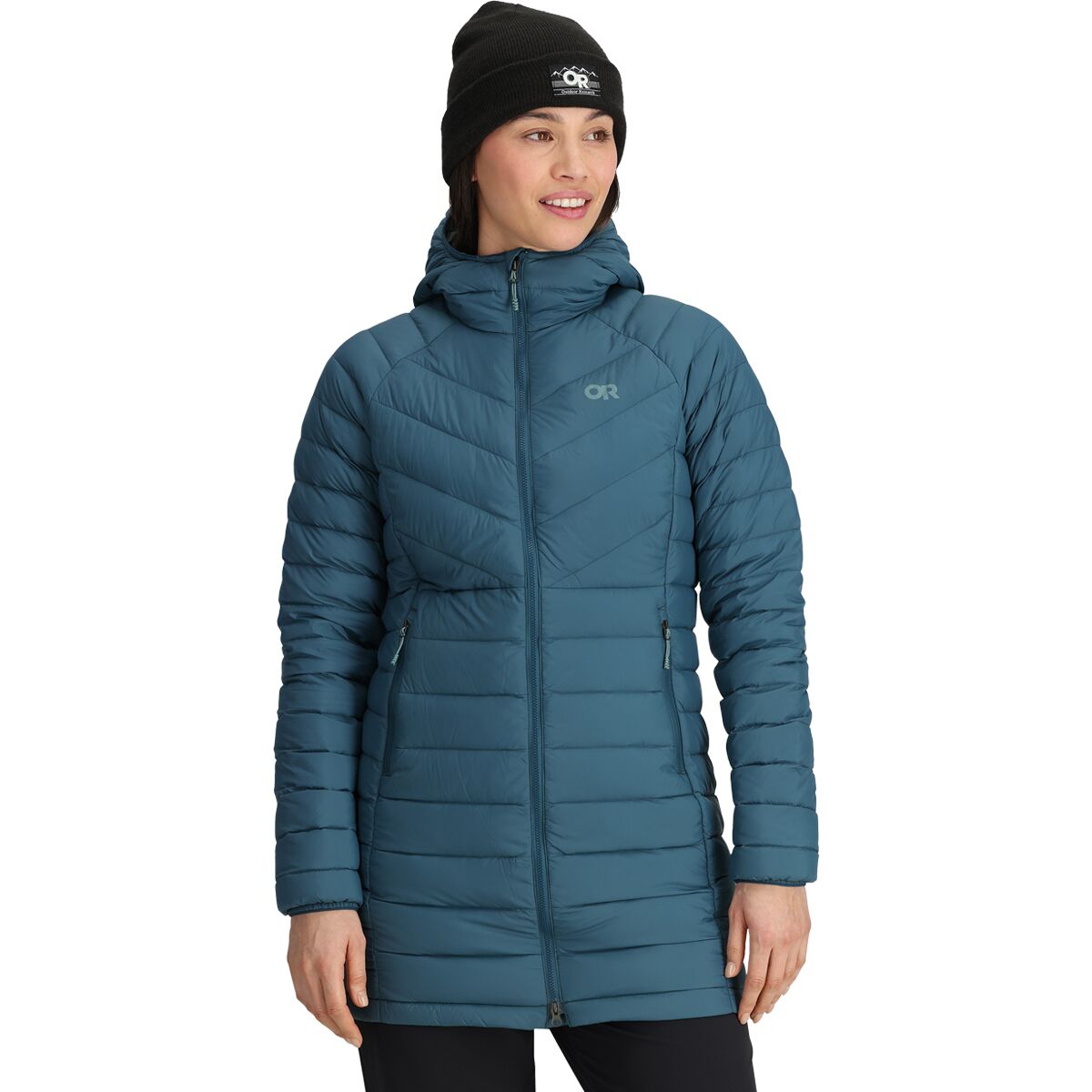 Outdoor Research Women's Transcendent Down Parka in Harbor - Size: Small