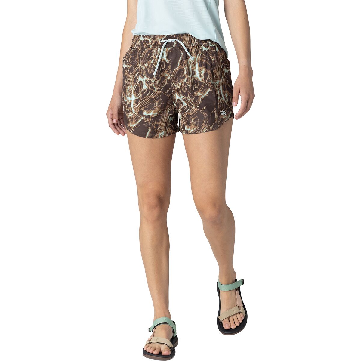 Outdoor Research Women's Odyssey Multi Short in Chestnut Alcove Print - Size: Small