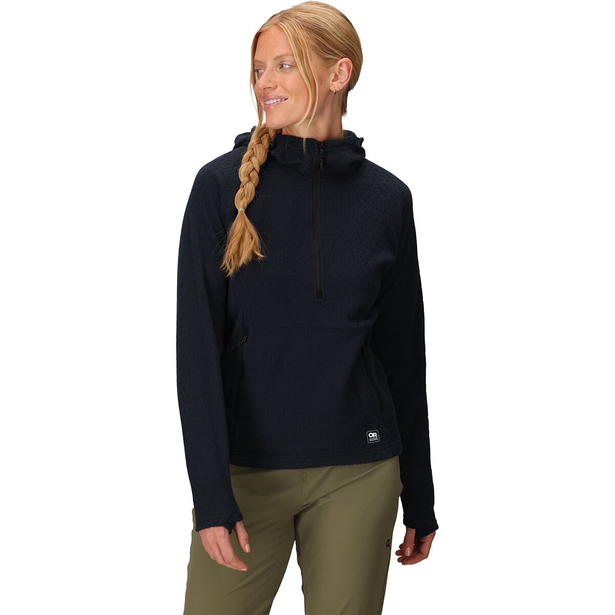 Outdoor Research Women's Trail Mix XT Fleece Pullover Hoodie in Black - Size: Medium