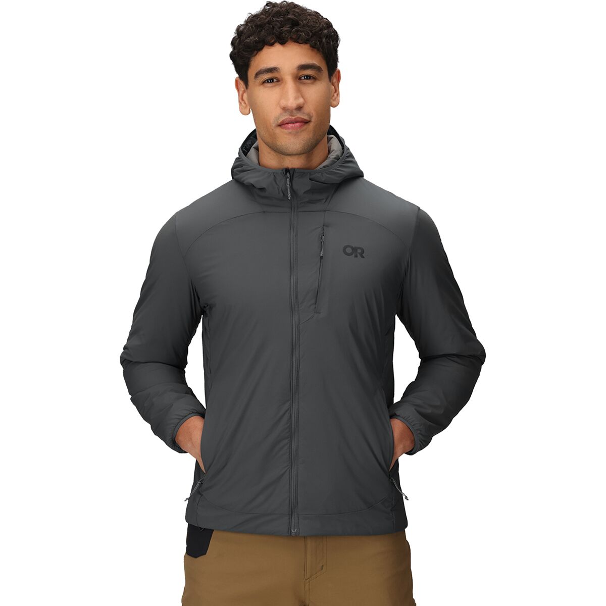 Outdoor Research Men's Vesper Insulated Hooded Jacket in Charcoal - Size: Medium