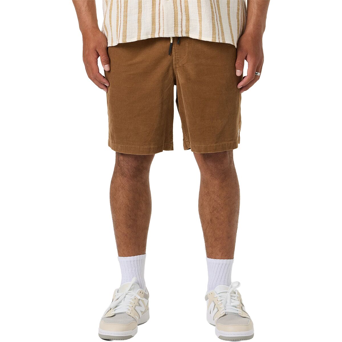 O'Neill Men's OG Cord Elastic Waist 18in Short in Toffee - Size: Small