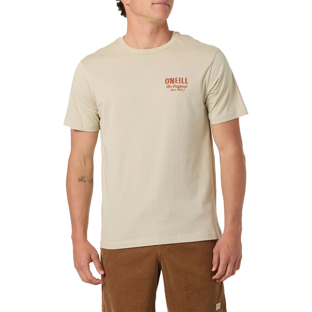 O'Neill O'Neill Men's Open Road Short-Sleeve Classic T-Shirt in Light Khaki - Size: XL - $19.47 at Steep and Cheap