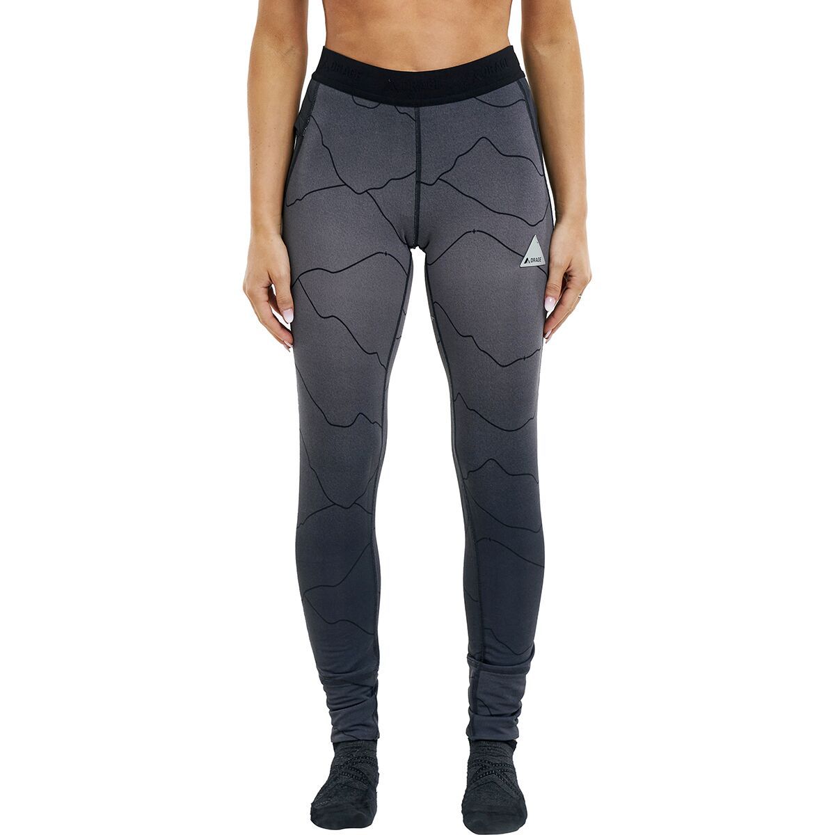 Orage Women's Edelweiss Base Layer Bottom in Mountains / Cherry - Size: Large