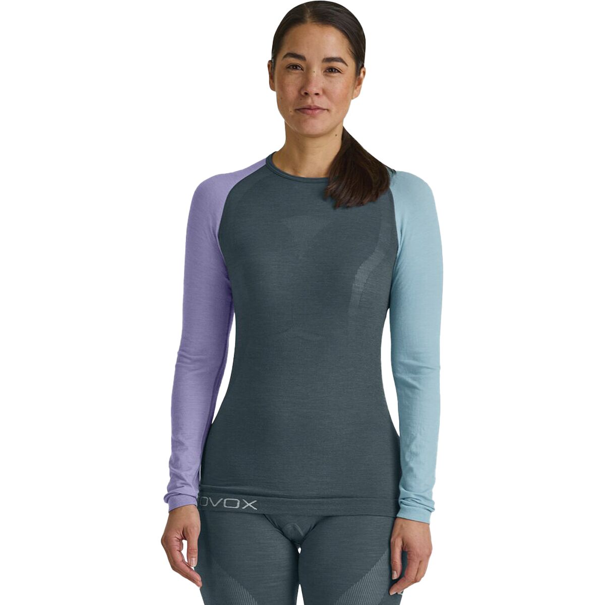 Ortovox Women's 120 Comp Light Long-Sleeve Top in Dark Arctic Grey - Size: Large