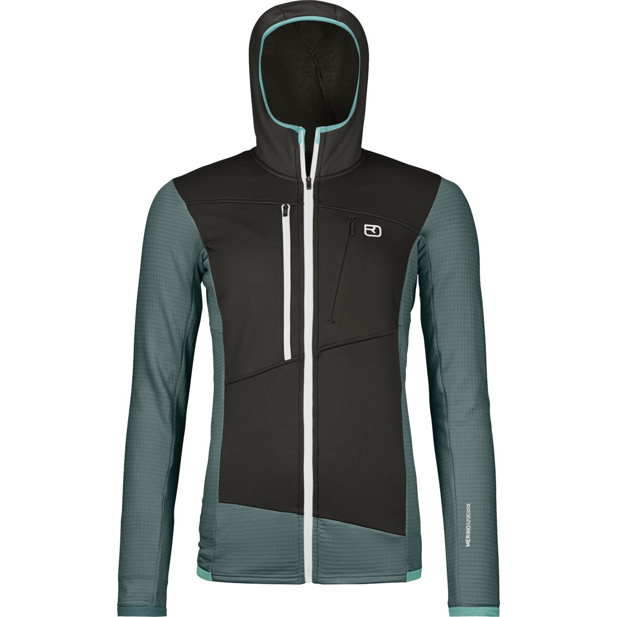 Ortovox Women's Fleece Grid Hoodie in Dark Arctic Grey - Size: XS