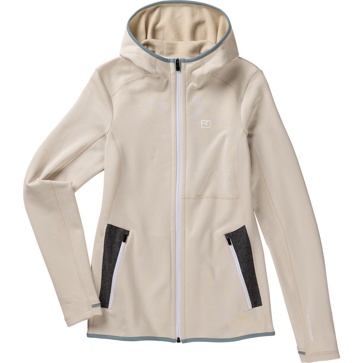 Ortovox Women's Fleece Hooded Jacket in White Chalk - Size: XL