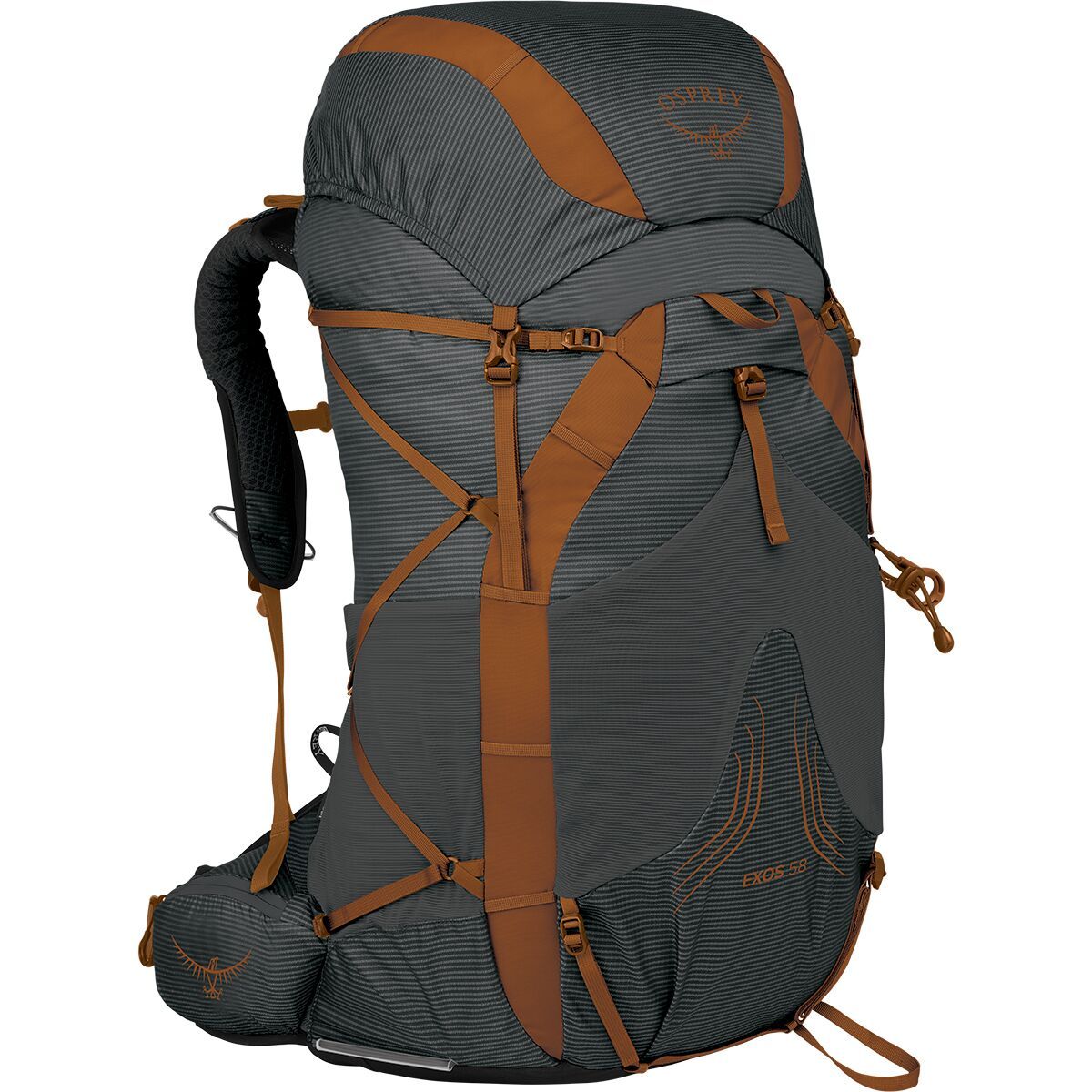 Osprey Packs Exos 58L Backpack in Dark Charcoal Grey - Size: L/XL