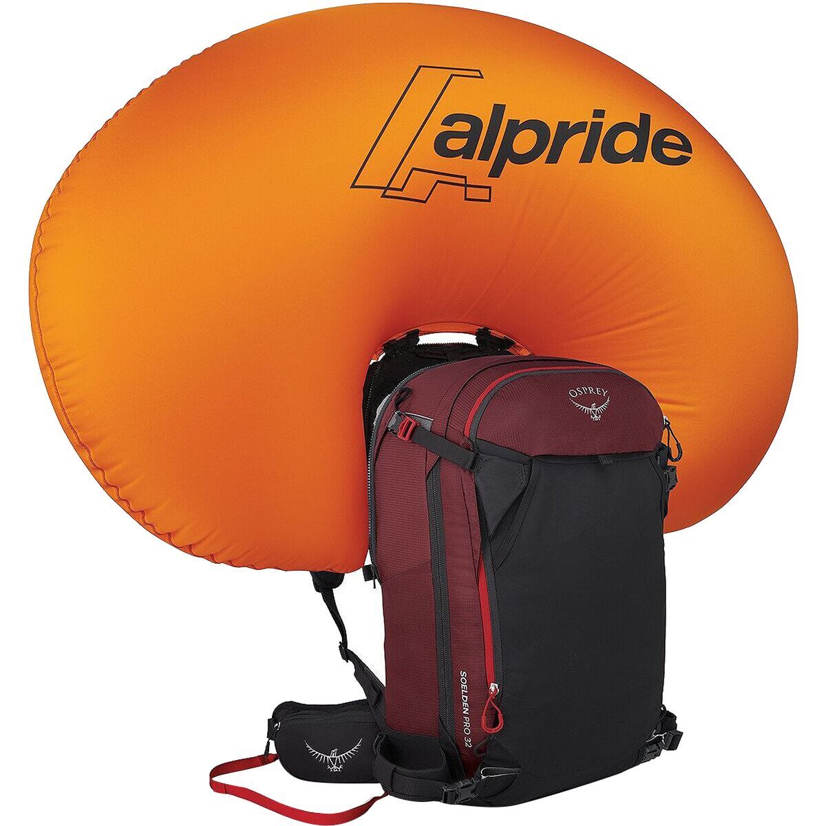 Osprey Packs Soelden Pro Avy 32L Airbag Backpack in Red Mountain