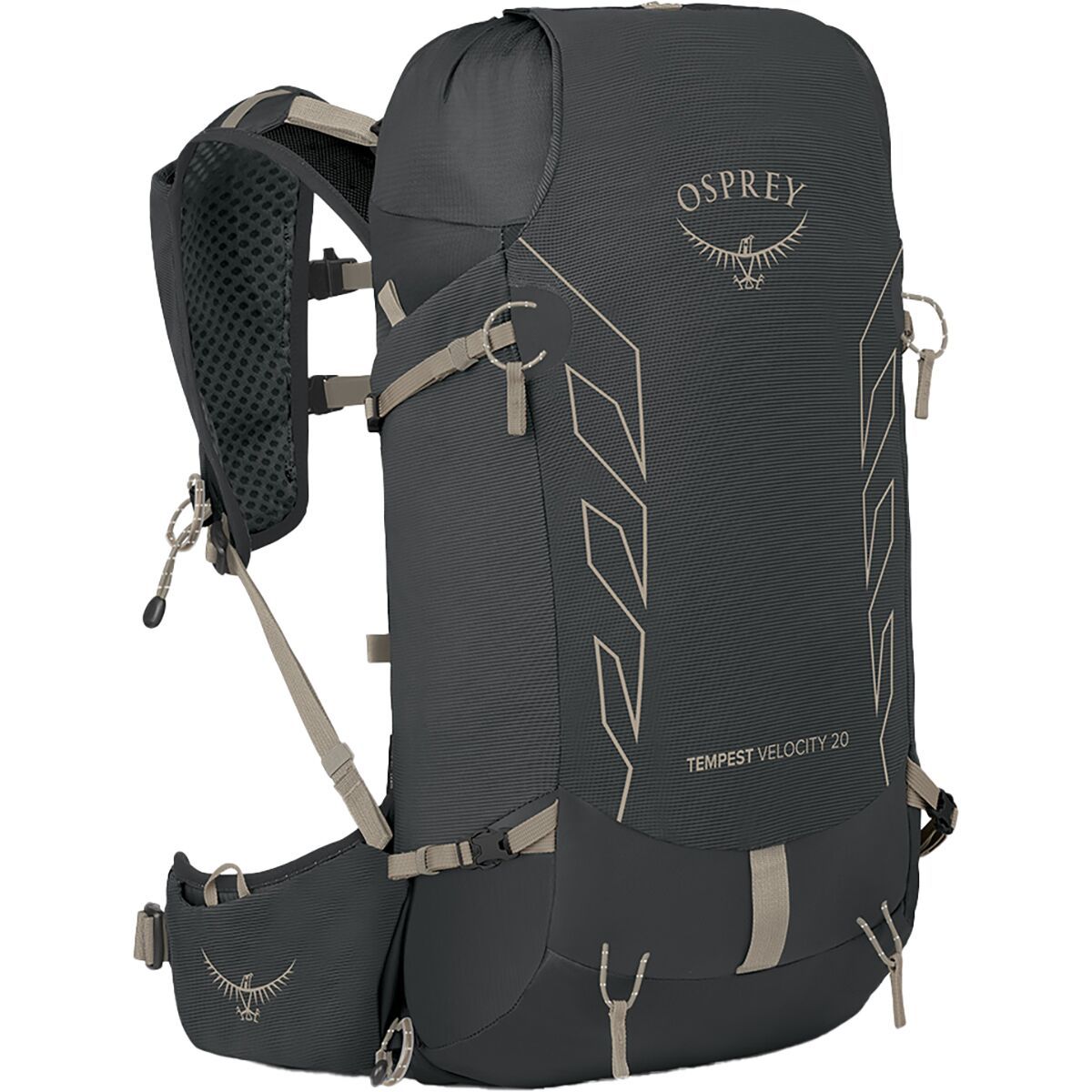 Osprey Packs Women's Tempest Velocity 20L Backpack in Dark Charcoal / Chiru Tan - Size: M/L