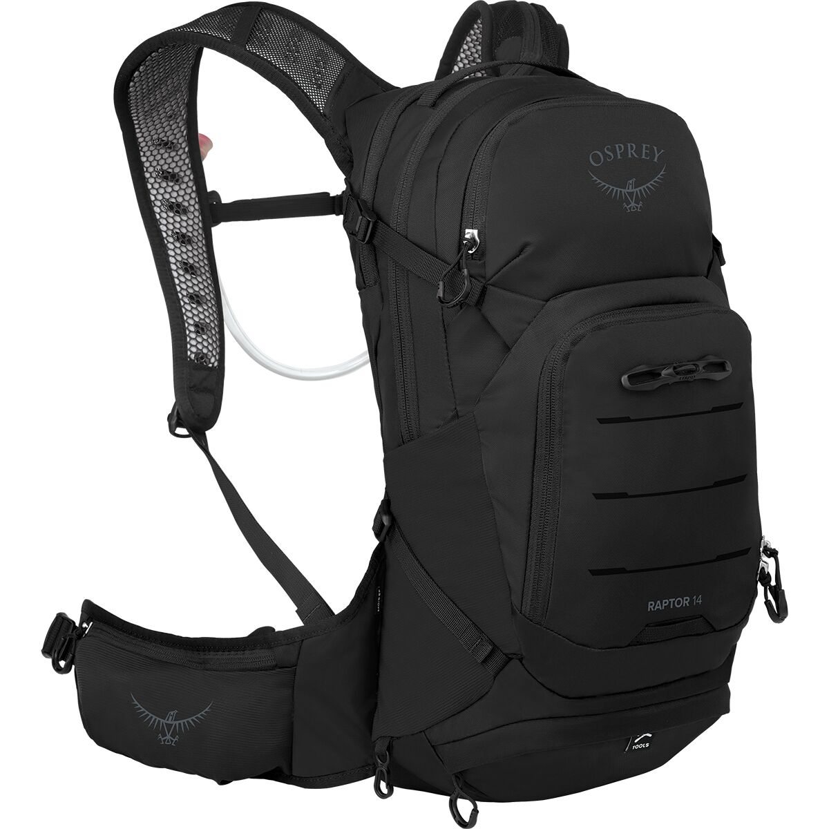 Osprey Packs Men's Raptor 14 Extended Fit Backpack in Black