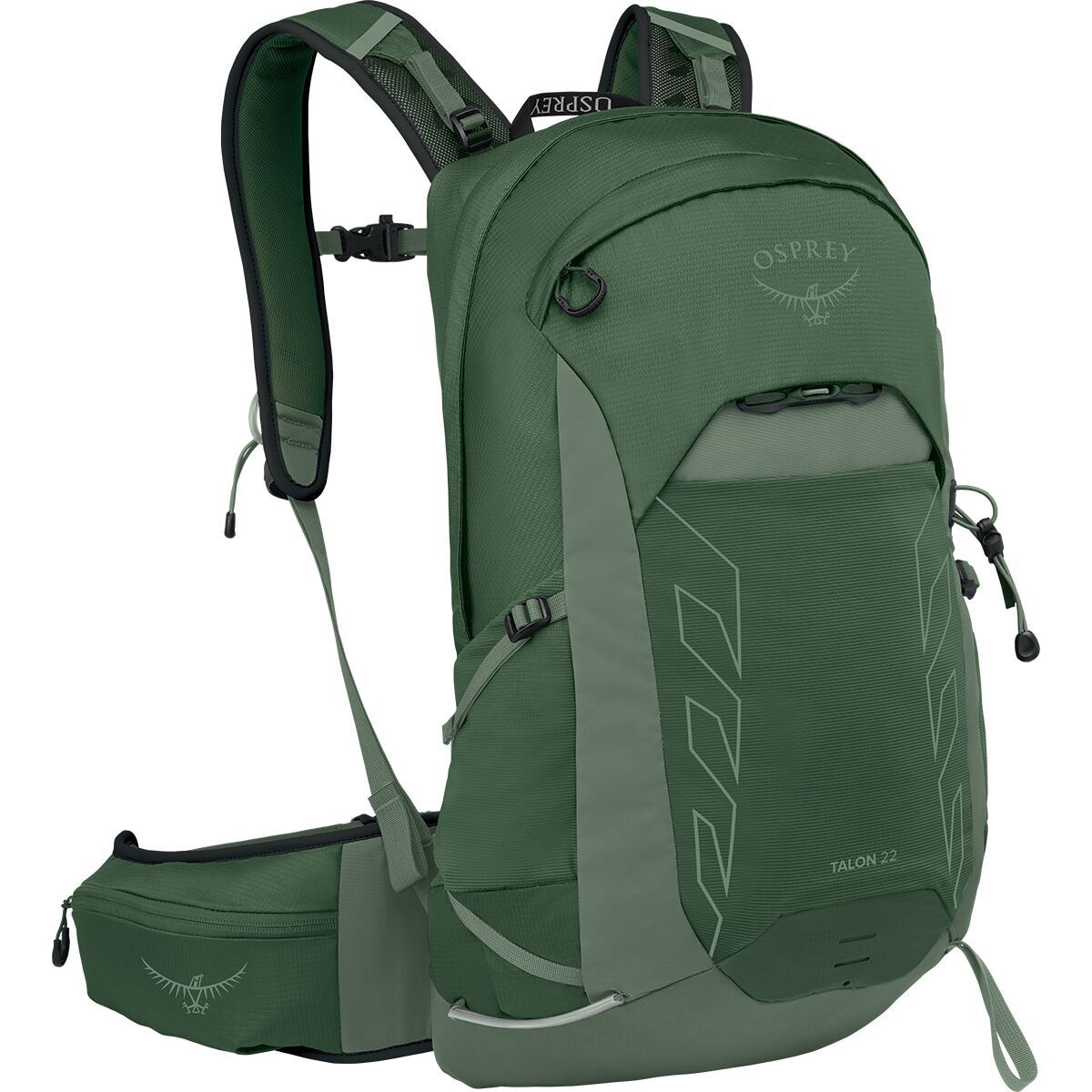 Osprey Packs Men's Talon 22L Extended Fit Pack in Green Canopy / Pine Leaf