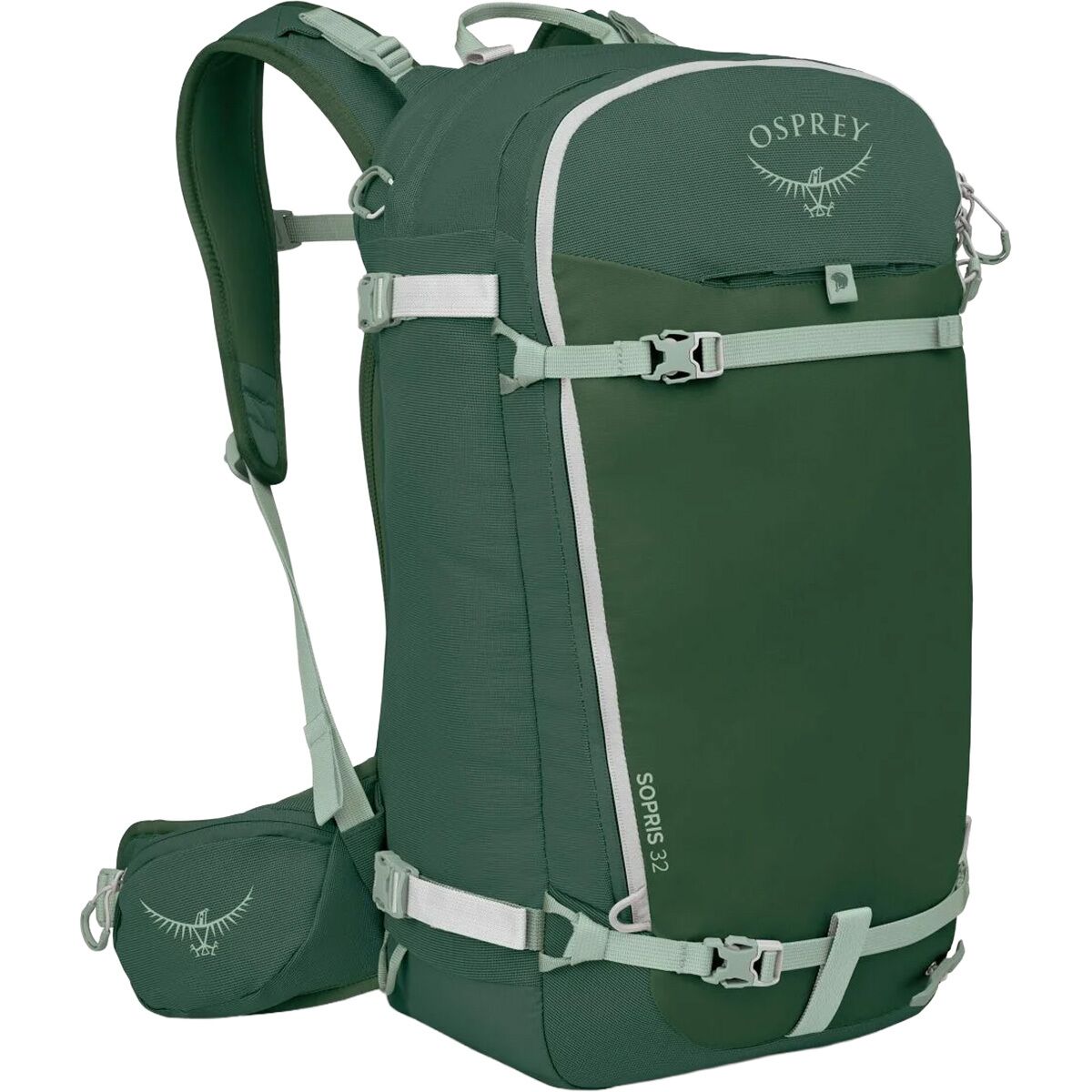 Osprey Packs Women's Sopris 32L Ski And Snowboard Backpack in Tundra Green / Green Canopy