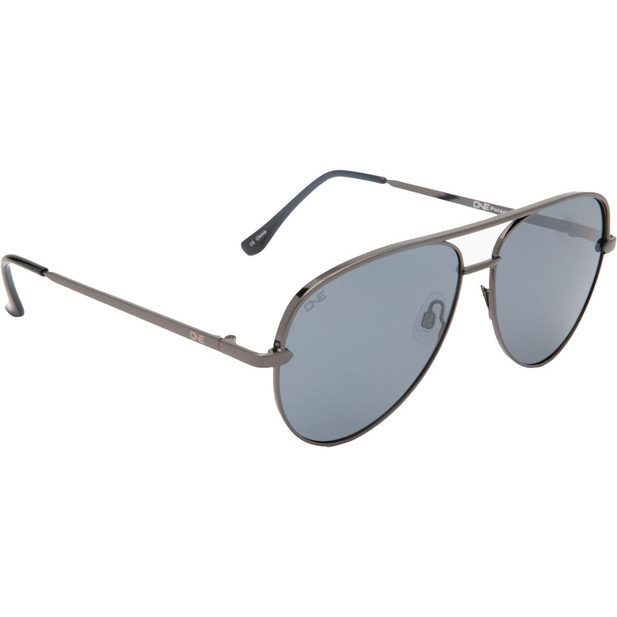 Optic Nerve Flatscreen Polarized Sunglasses in Satin Black / Polarized Grey Lens - Size: Large