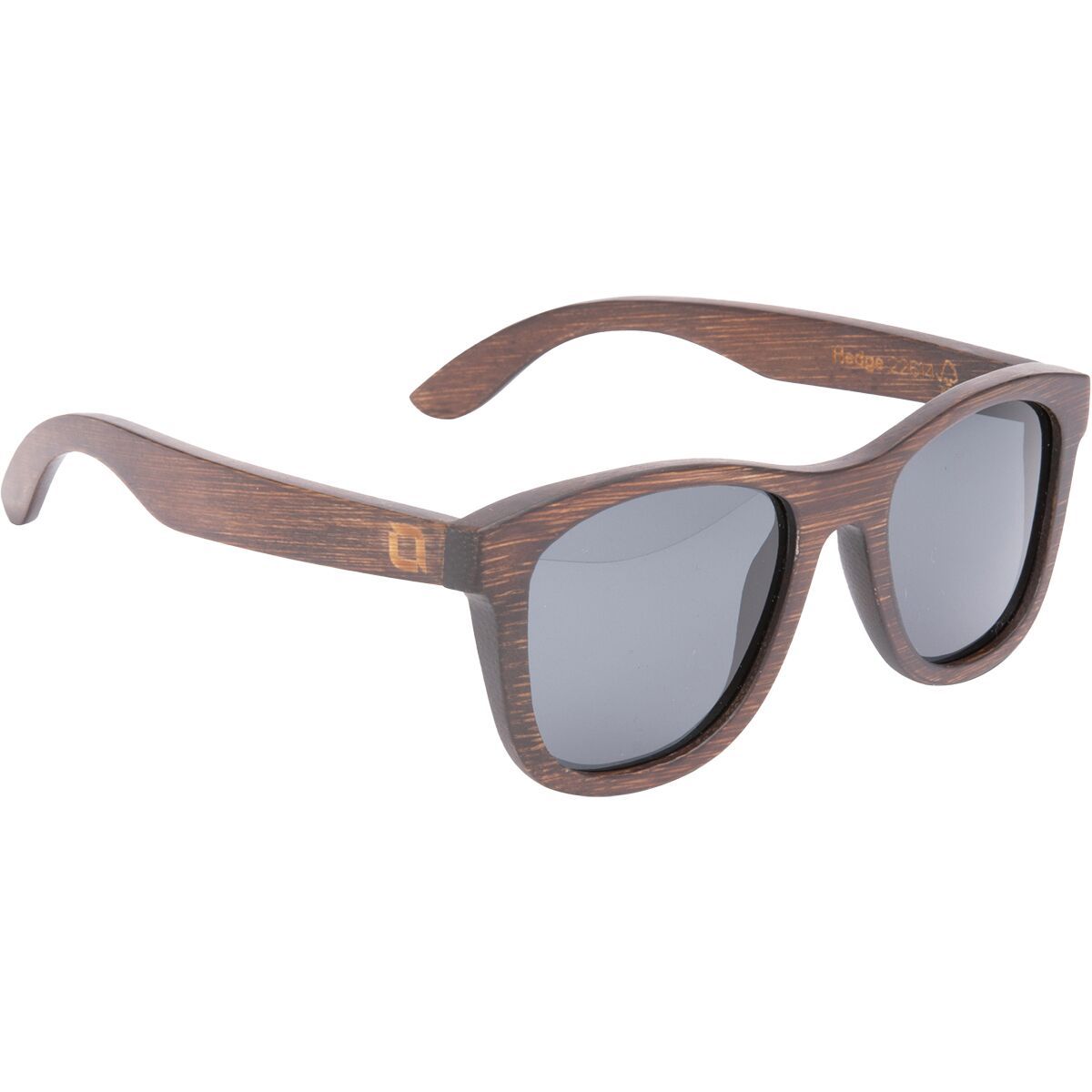 Optic Nerve Hedge Polarized Sunglasses in Dark Bamboo / Polarized Smoke Lens - Size: Medium