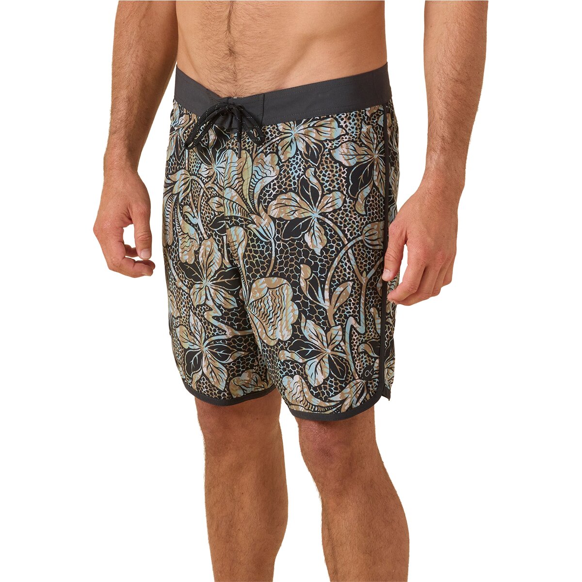 Outerknown Outerknown Men's All Time Scallop Swim Trunk in Dazedaloha Tropical Forest - Size: 31 - $63.67 at Steep and Cheap
