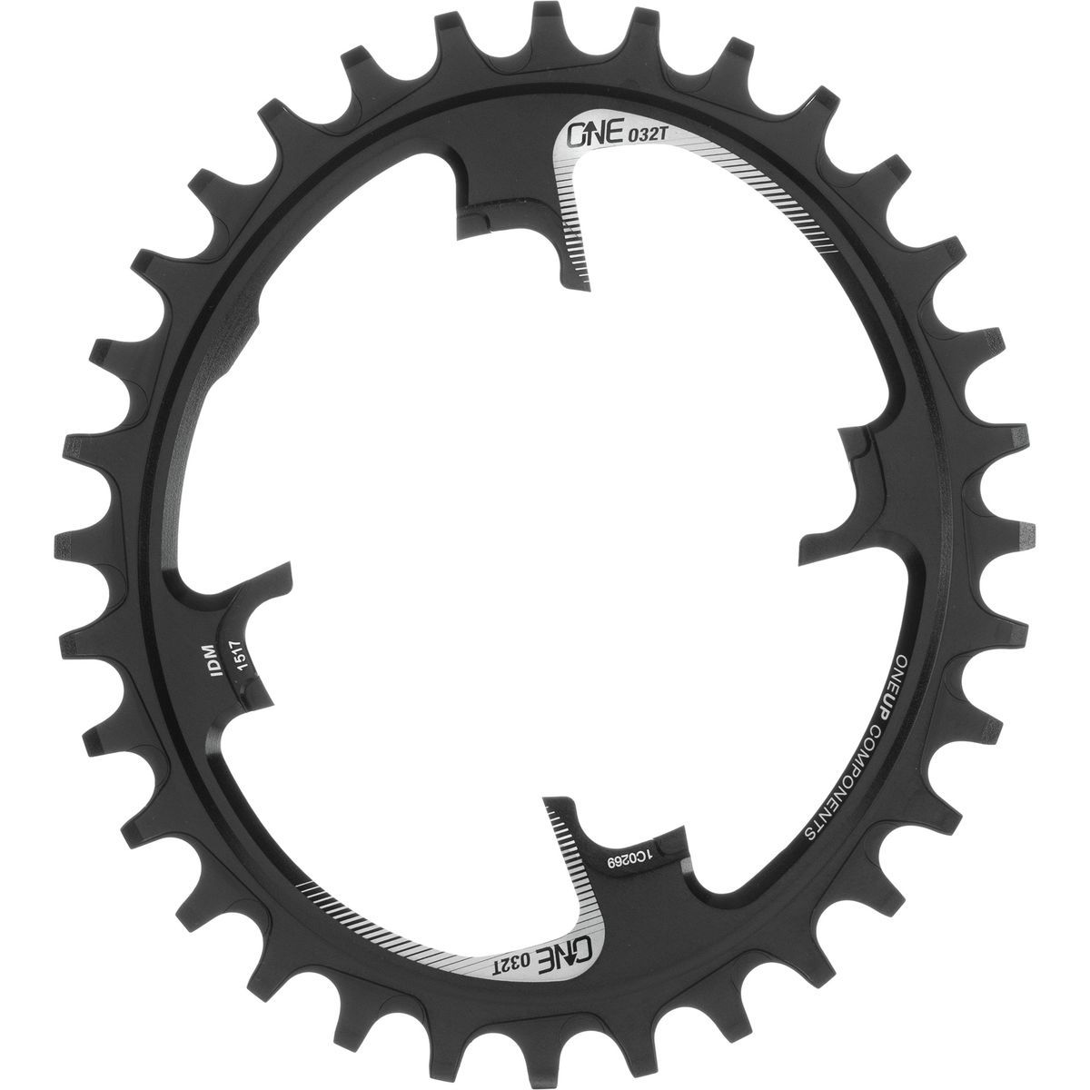 OneUp Components Switch Oval Traction Chainring in Black - Size: 34t