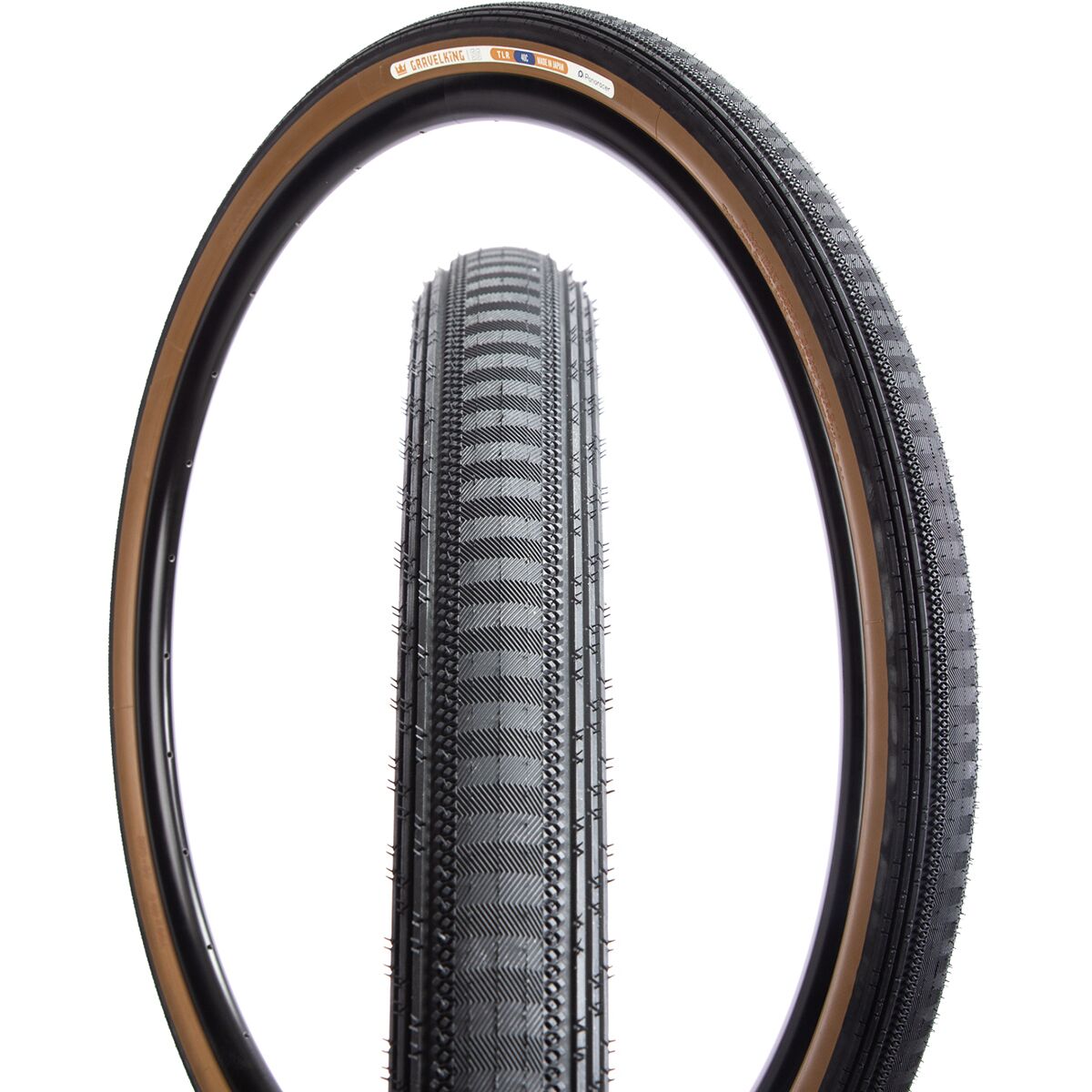 Panaracer Gravelking SS Tire - Tubeless in Black / Brown - Size: 700x40