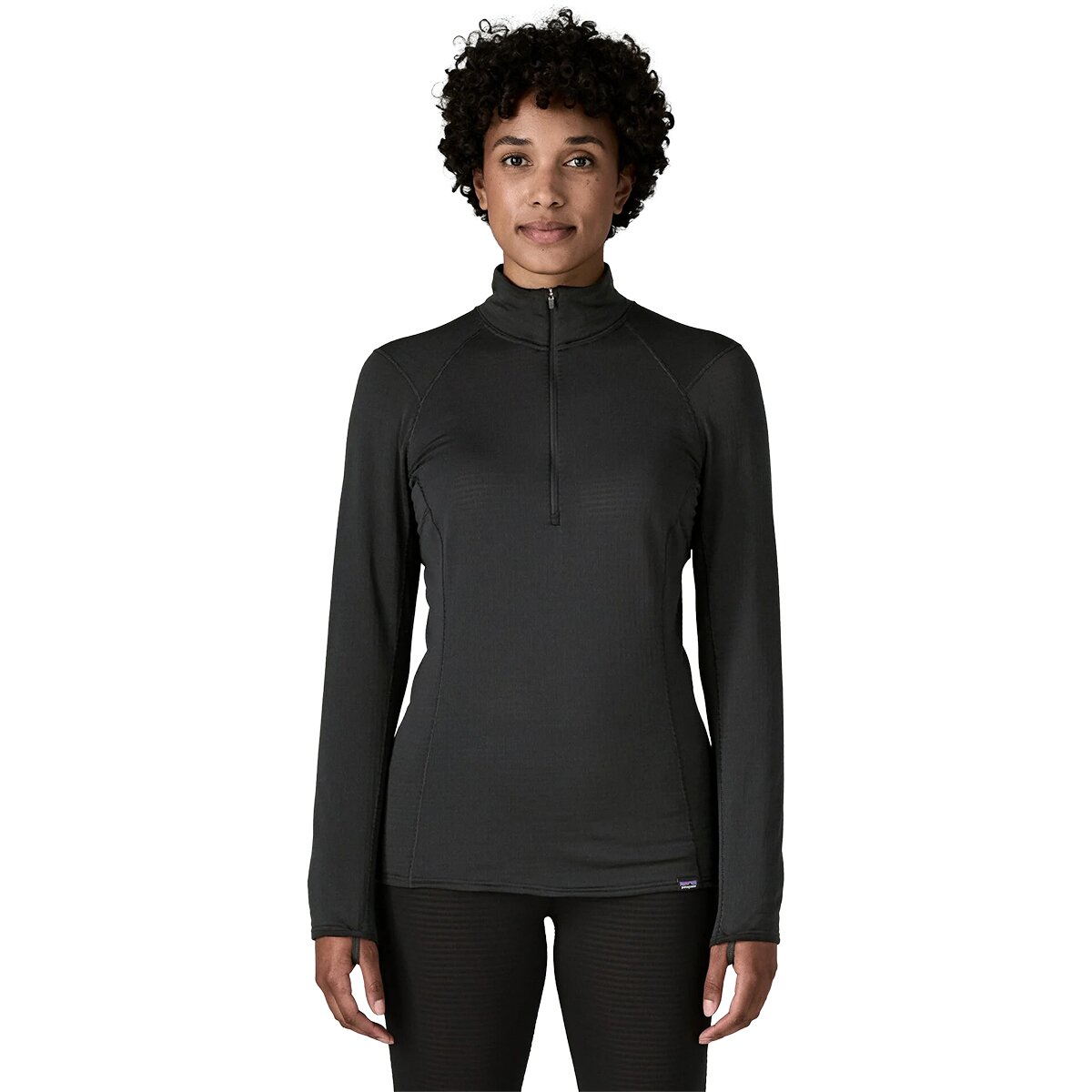 Patagonia Women's Capilene Thermal Weight Zip-Neck Top in Black - Size: XL