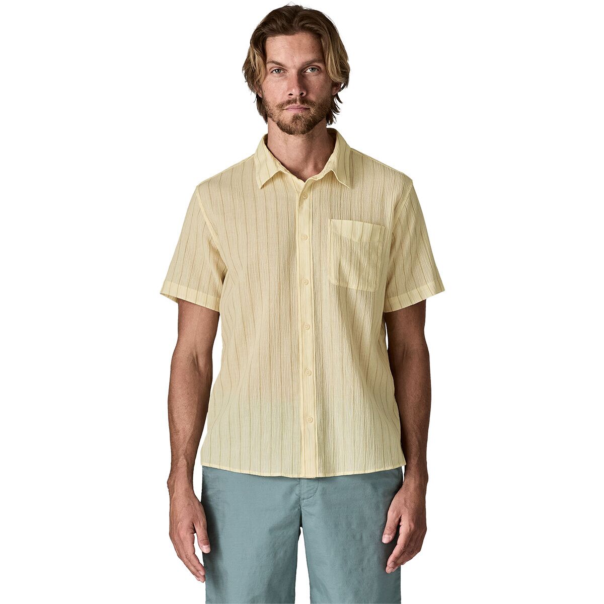 Patagonia Patagonia Men's A/C Short-Sleeve Shirt in Lianas: Natural - Size: XL - $66.50 at SteepandCheap.com