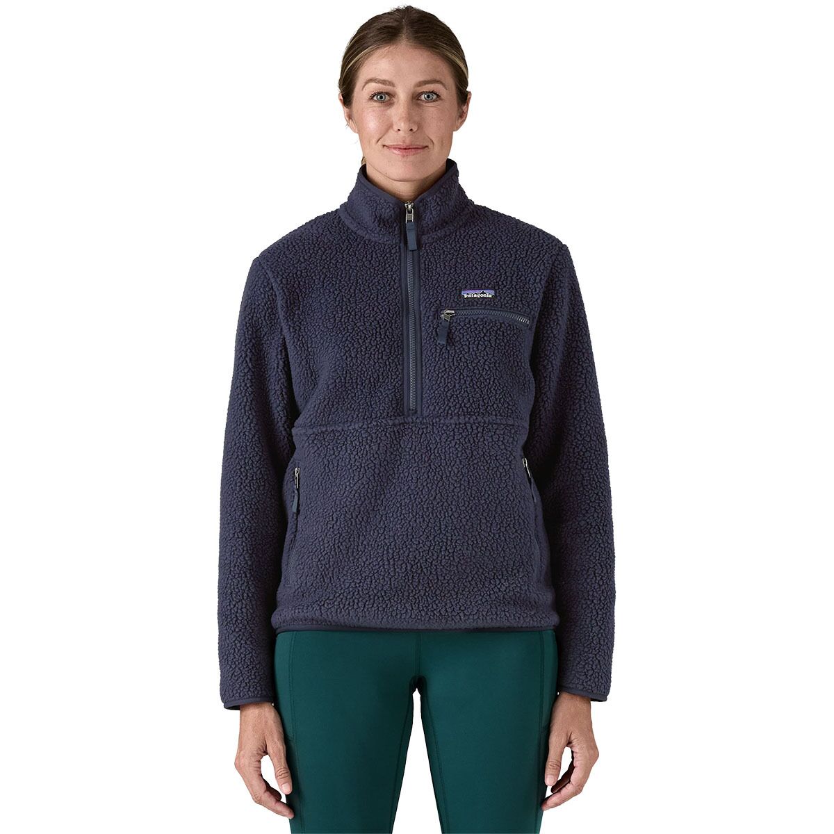 Patagonia Patagonia Women's Retro Pile Marsupial Pullover in Sunken Blue - Size: Medium - $96.85 at Steep and Cheap
