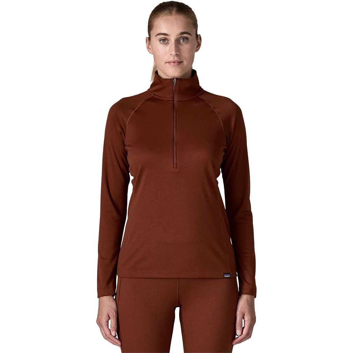 Patagonia Women's Capilene Midweight Zip-Neck Top in Dried Vanilla - Size: XL