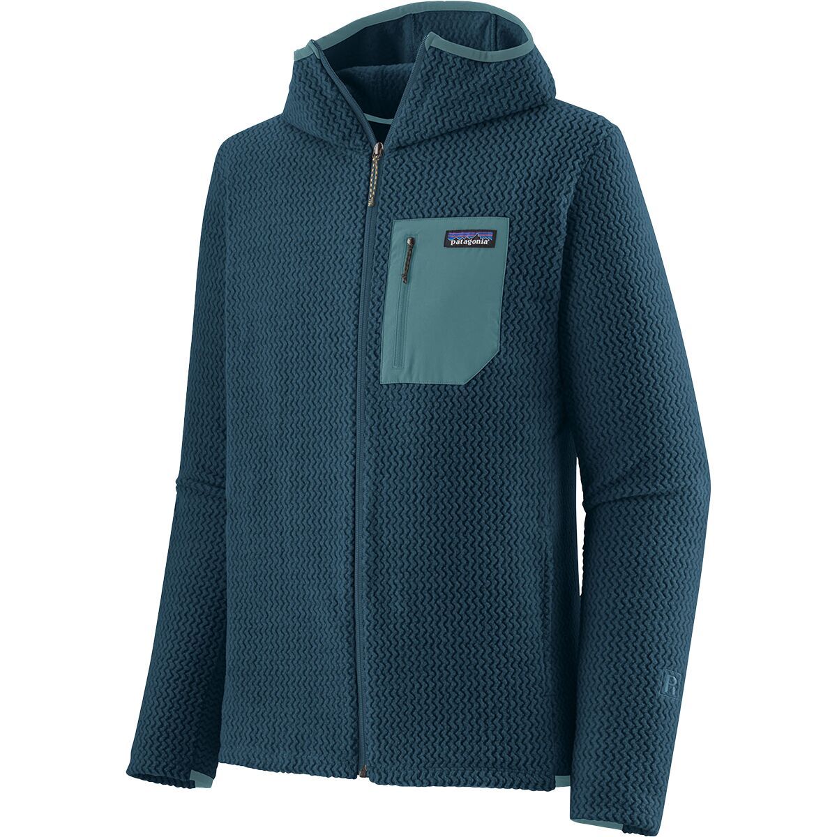 Patagonia Men's R1 Air Full-Zip Hooded Jacket in Tidal Teal - Size: XXL