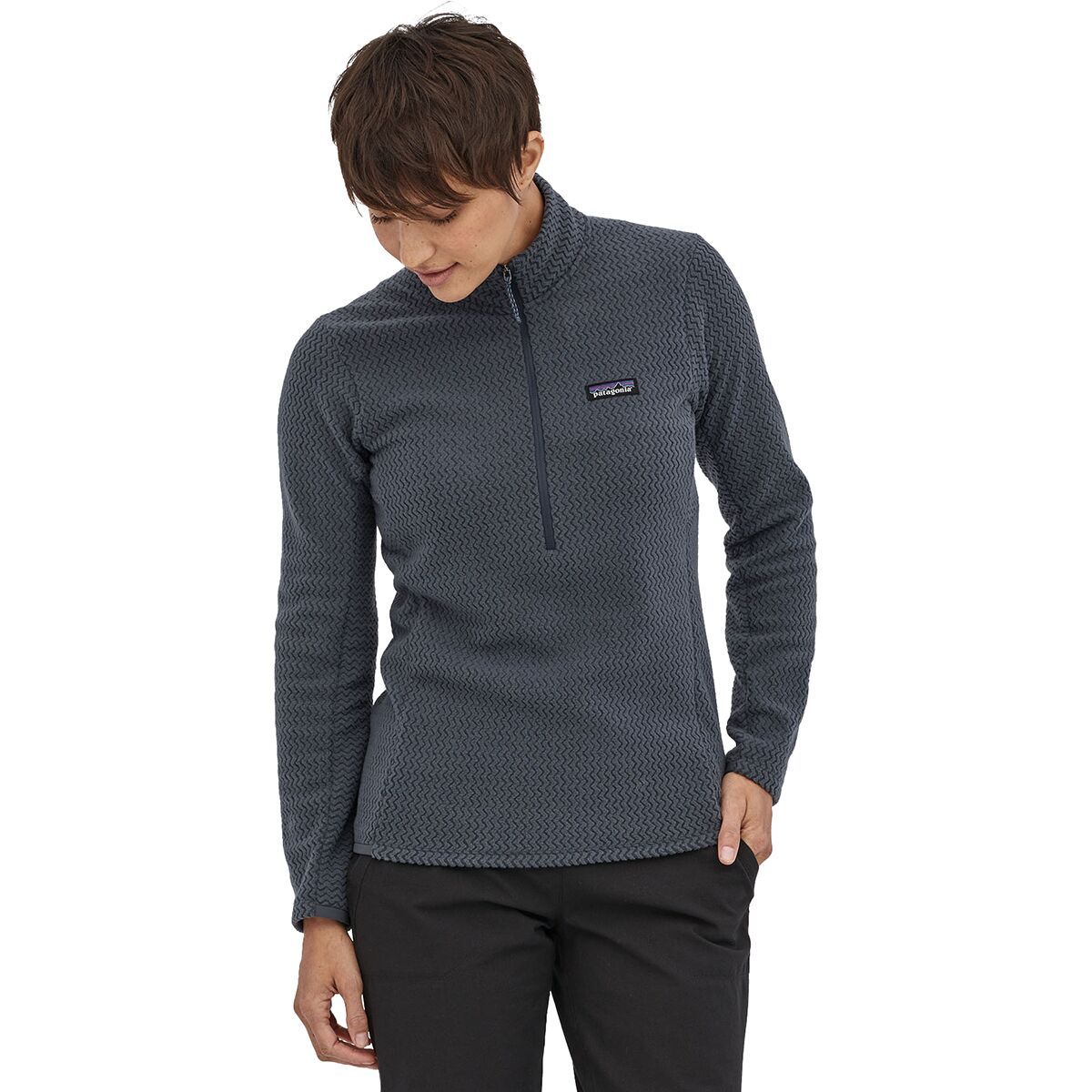 Patagonia Women's R1 Air Zip-Neck Fleece in Black - Size: XS