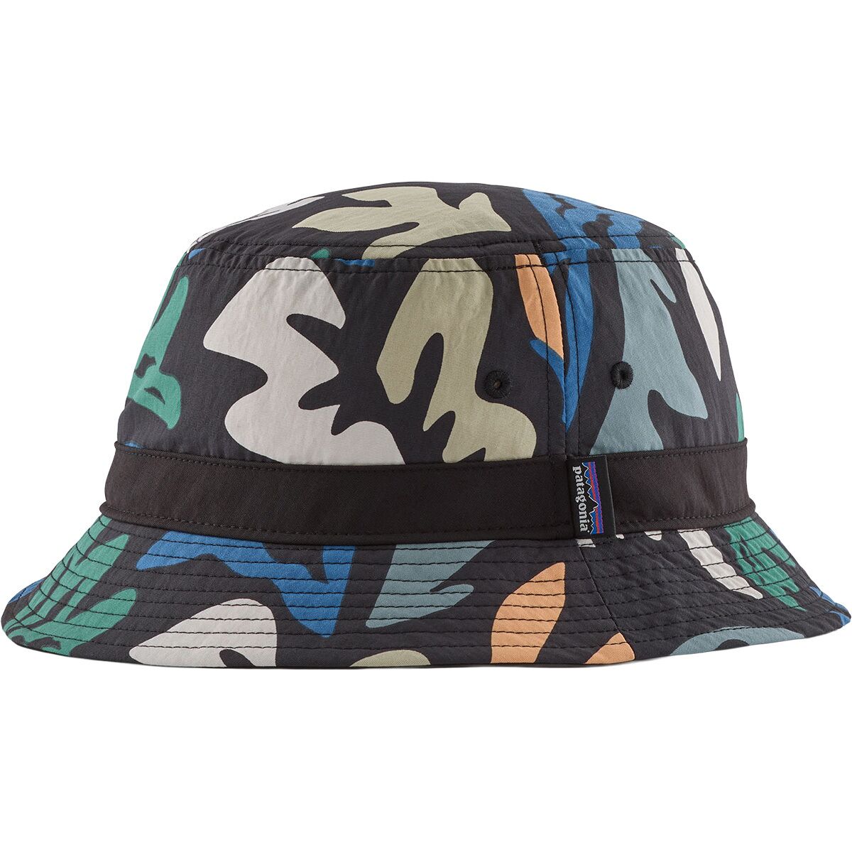 Patagonia Wavefarer Bucket Hat in Kaleido: Black - Size: Small