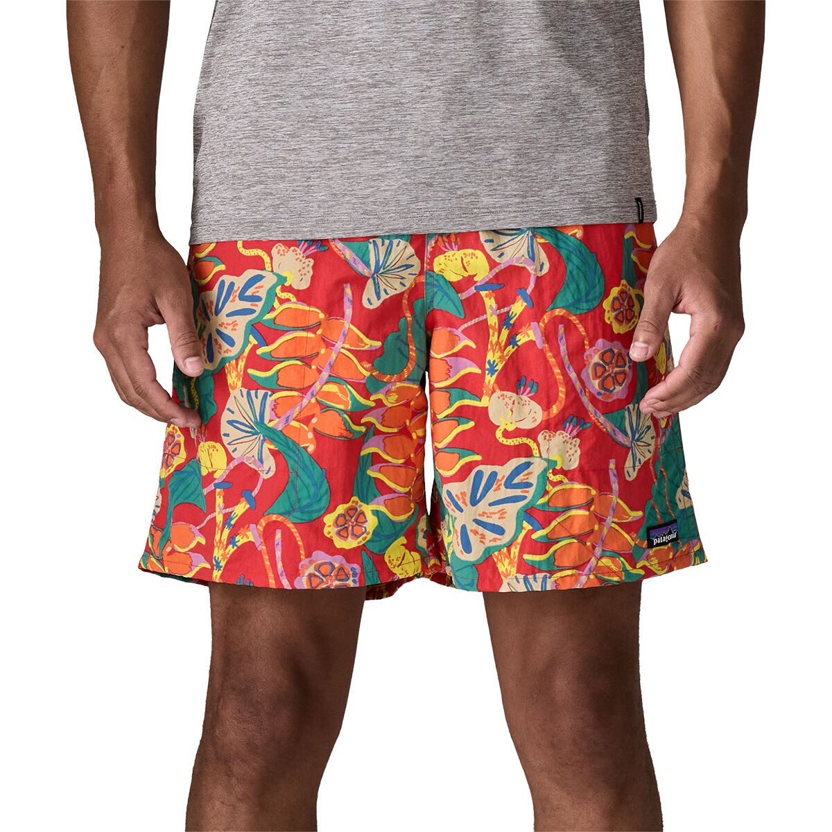 Patagonia Patagonia Men's Baggies 7in Short in Tropiclimb: Hot Ember - Size: Small - $45.00 at Steep and Cheap