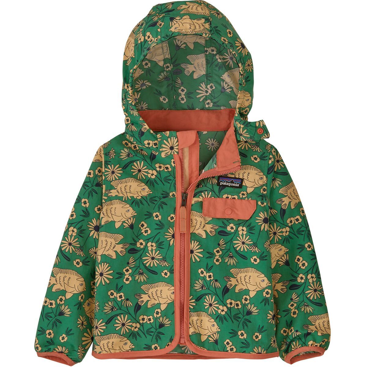 Patagonia Baby Baggies Jacket - Toddlers' in Drew and Lobby / Lagom Blue - Size: 2T