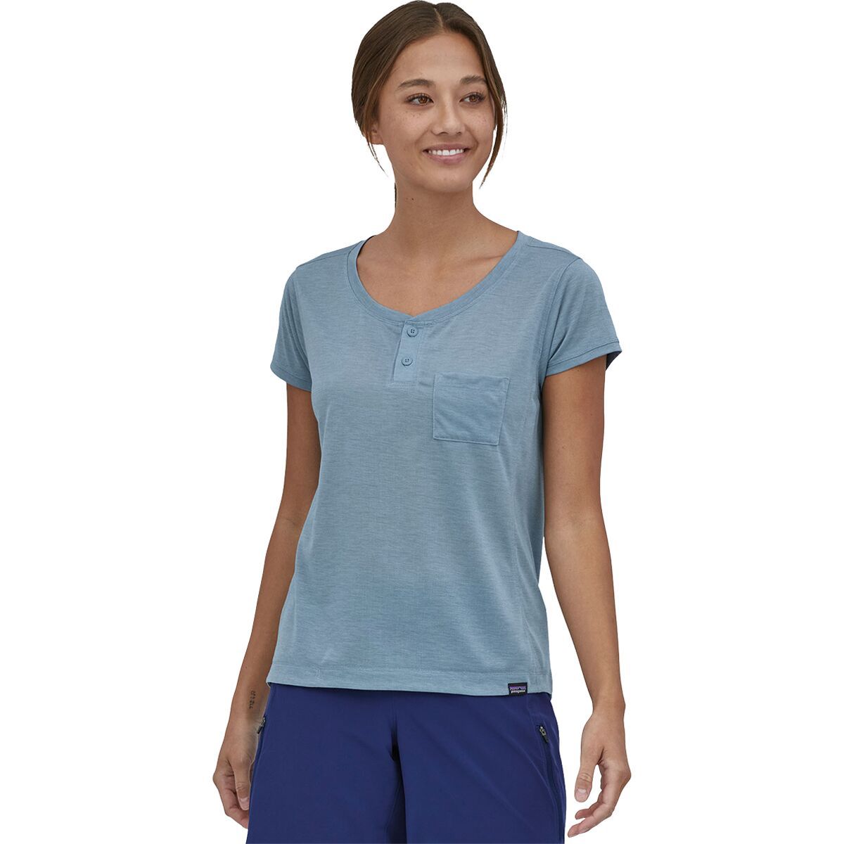Patagonia Women's Capilene Cool Trail Bike Henley in Classic Navy - Size: XXS