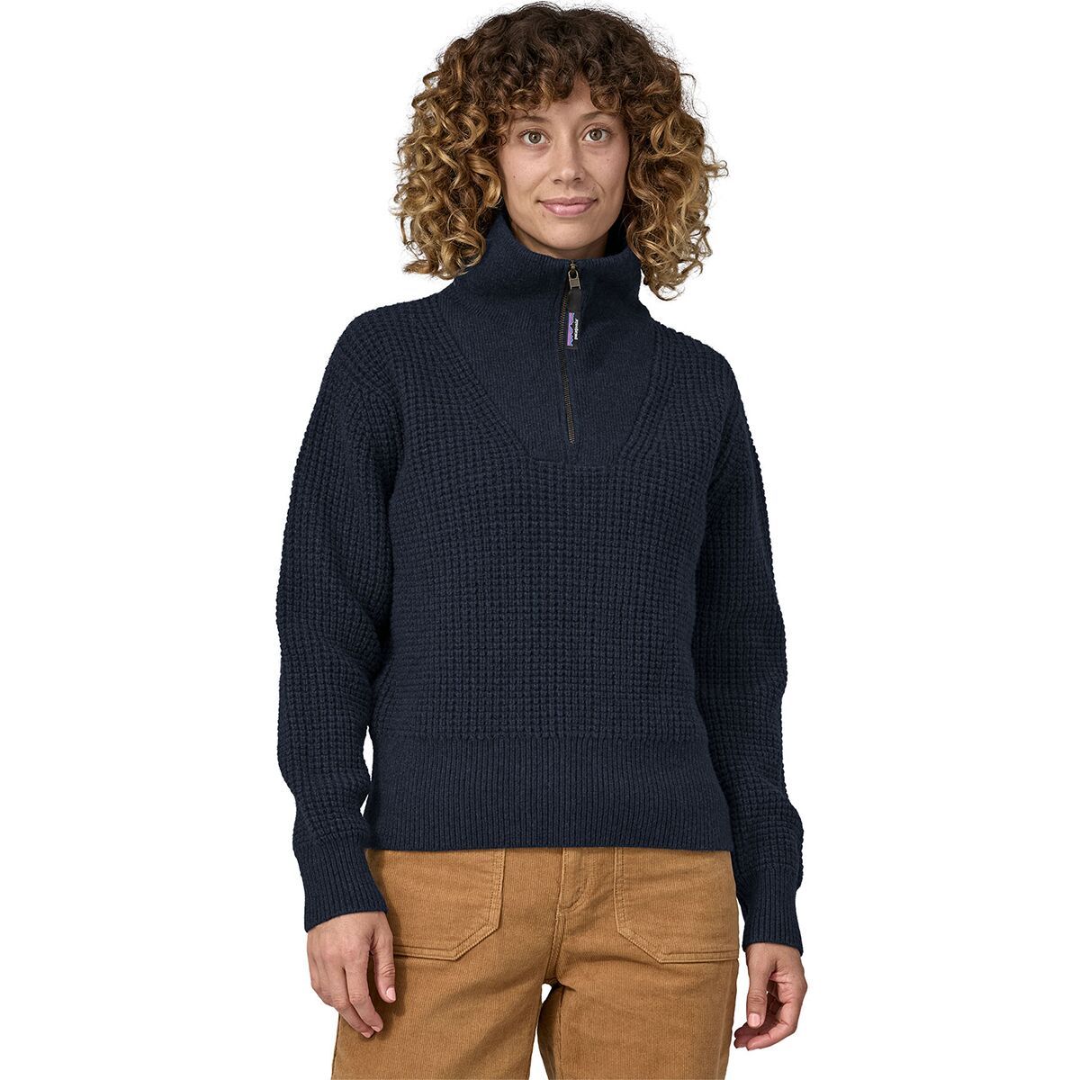 Patagonia Women's Recycled Wool-Blend 1/4-Zip Sweater in Shelter Brown - Size: XL