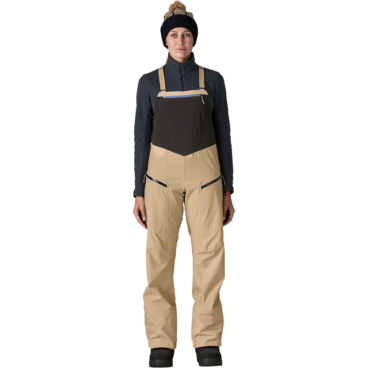 Patagonia Women's Snowdrifter Bib Pant in Oar Tan - Size: Small