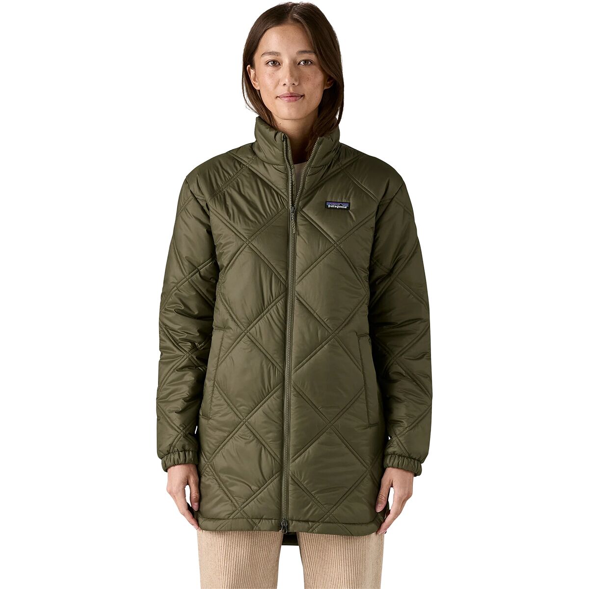 Patagonia Women's Pine Bank Insulated Parka in Basin Green - Size: XS