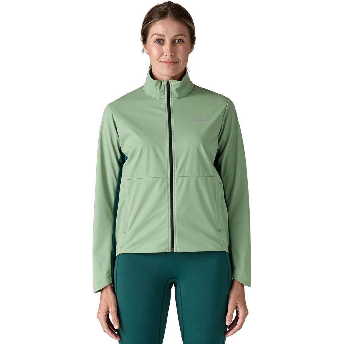 Patagonia Patagonia Women's Wind Shield Hybrid Jacket in Ellwood Green - Size: XS - $119.40 at Steep and Cheap