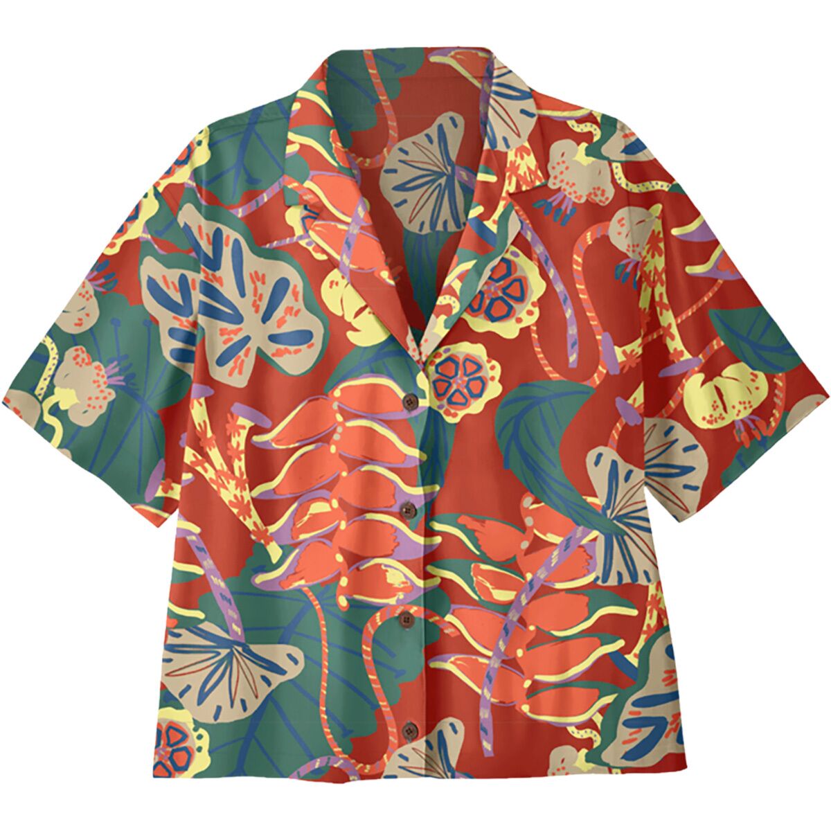 Patagonia Patagonia Women's Tidal Threads Shirt in Tropiclimb / Hot Ember - Size: Small - $52.25 at SteepandCheap.com