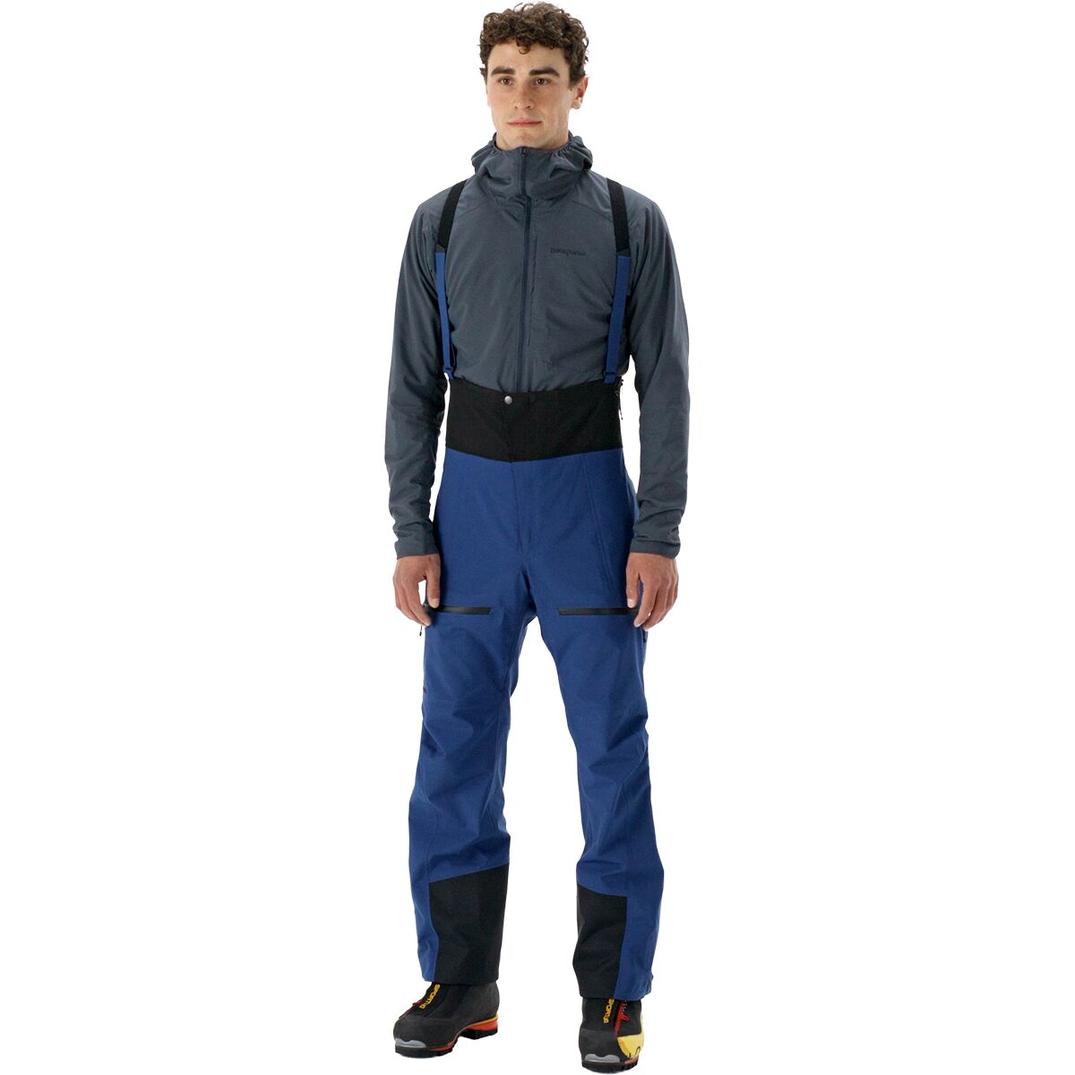 Patagonia Patagonia Men's Pluma PRO Bib Pant in Clement Blue - Size: XL - $406.25 at Steep and Cheap