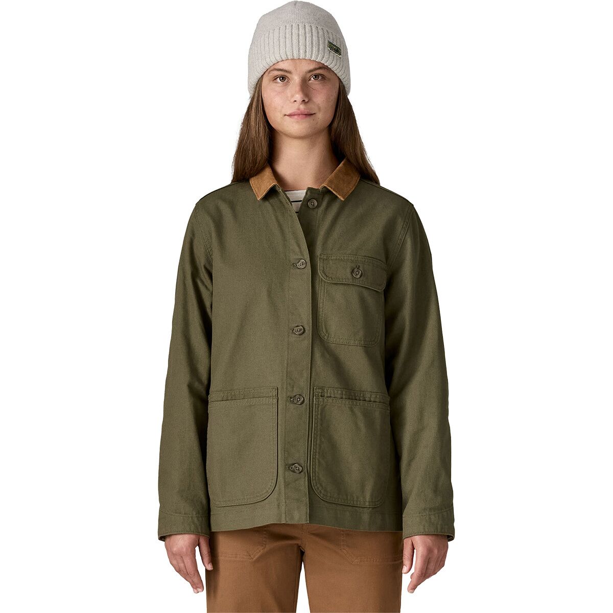 Patagonia Women's Point Reyes Canvas Coat in Basin Green - Size: Small