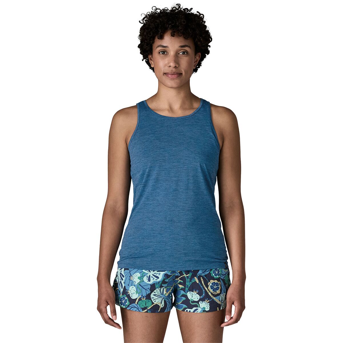 Patagonia Women's Capilene Daily Tank Top in Aquatic Blue / Light Aquatic Blue X - Size: XL