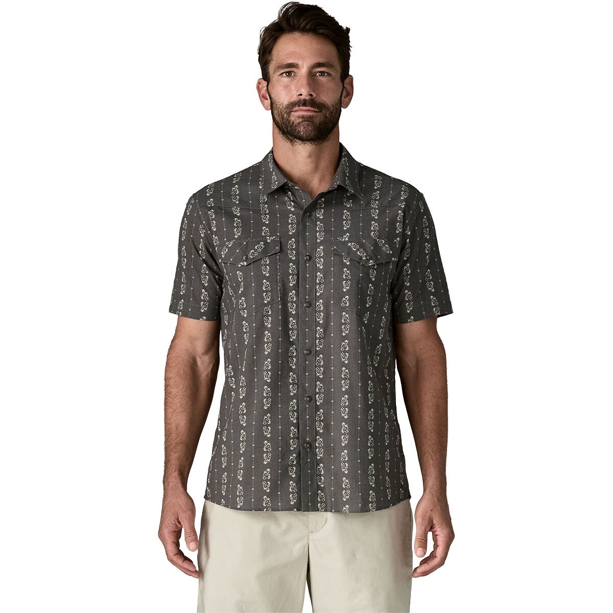 Patagonia Men's Go To Western Shirt in Lowlands: Forge Grey - Size: XL