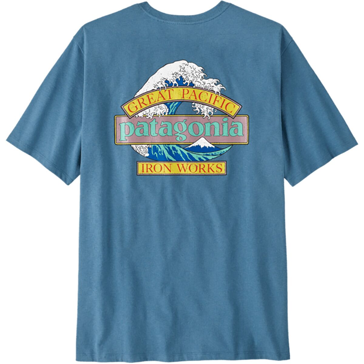 Patagonia Men's Great Waves Responsibili-Tee in Shore Blue - Size: Medium