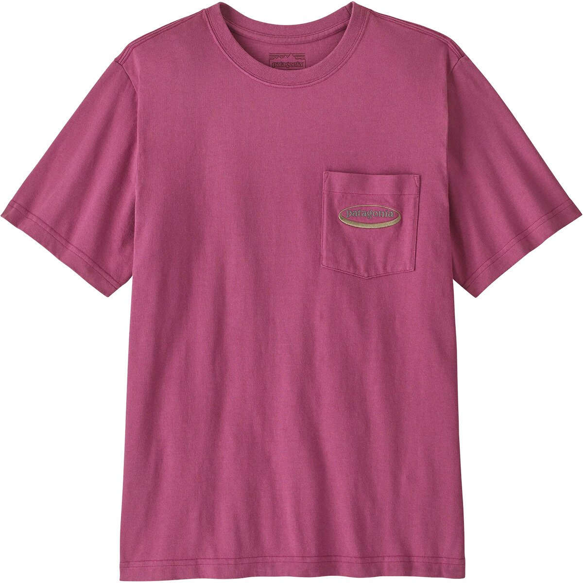 Patagonia Patagonia Men's Midweight '95 Oval Logo Pocket T-Shirt in Faded Magenta - Size: Medium - $44.85 at Steep and Cheap