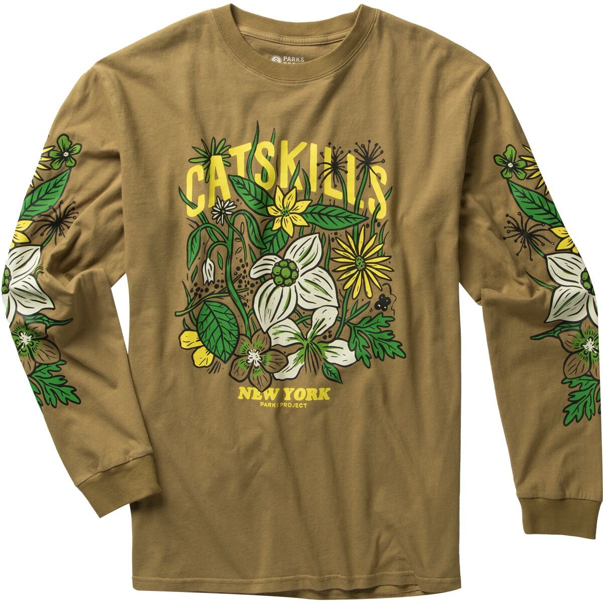 Parks Project Catskills Flower Patch Long-Sleeve T-Shirt in Brown - Size: Small