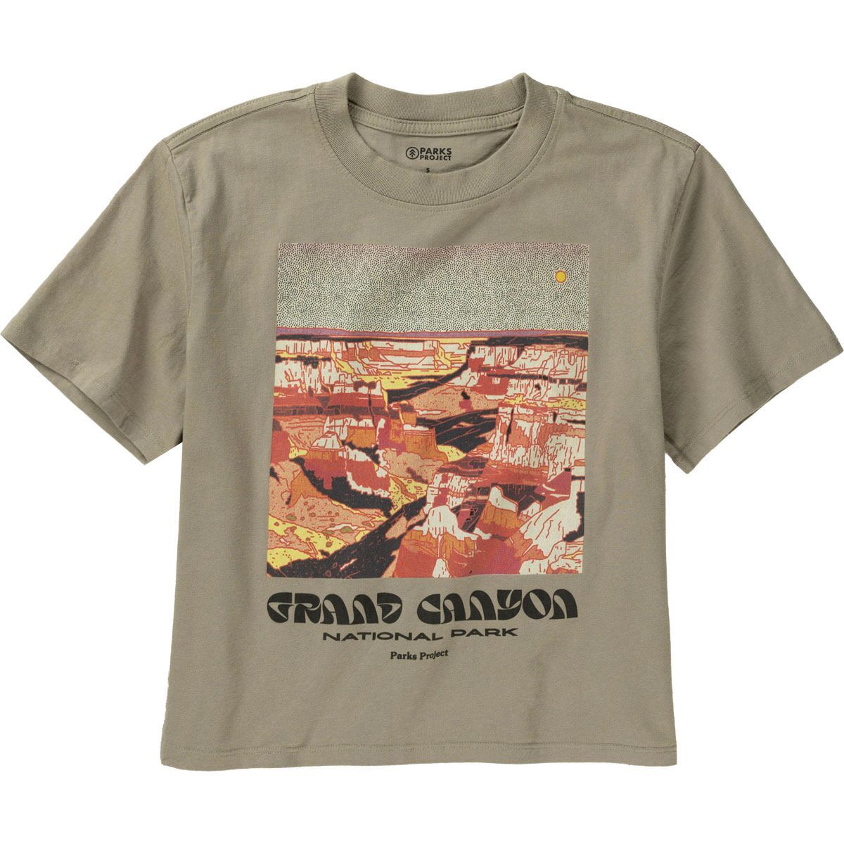 Parks Project Women's Grand Canyon Valley Boxy T-Shirt in Mushroom Grey - Size: Small