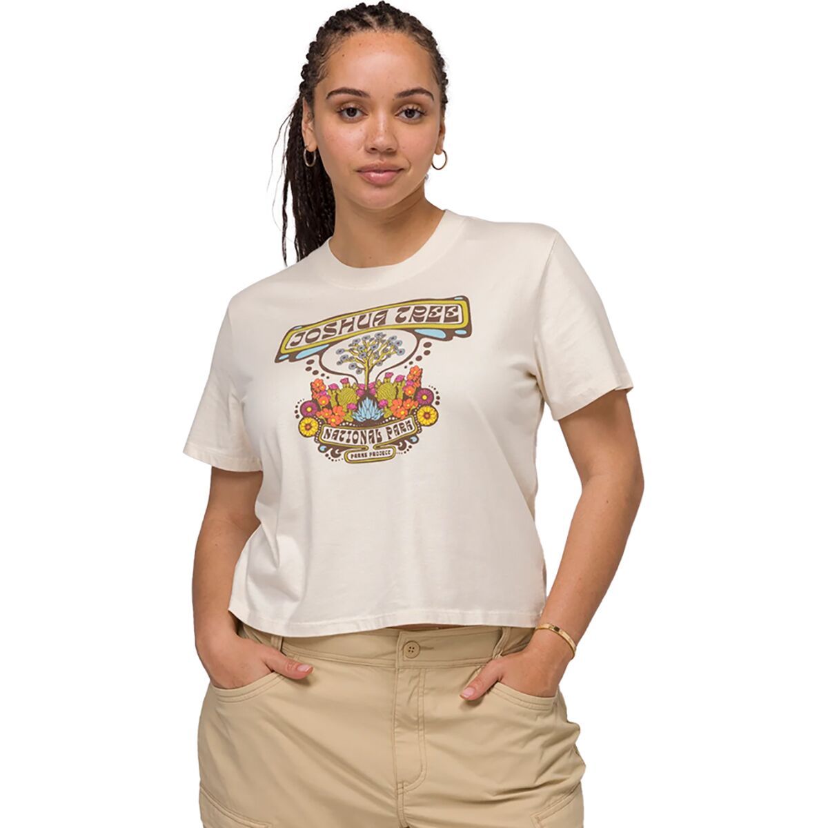 Parks Project Women's Joshua Tree Trip Boxy T-Shirt in Natural - Size: XS